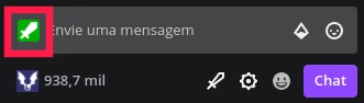 print do campo de texto com destaque para a badge a ser clicada